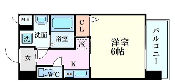 阿波座駅 徒歩5分 4階の物件間取画像